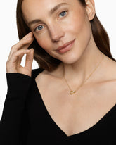 Crossover Trio Chain Necklace in 18K Yellow Gold with Diamonds, 18.5mm